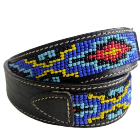 J. Crew Accessories - J Crew Beaded Belt Western Aztec Size 32